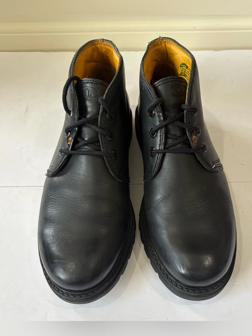 Havana Joe Mens 43 Black Leather Chukka Boots Lace Up Made in Spain